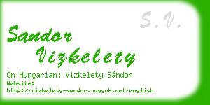 sandor vizkelety business card